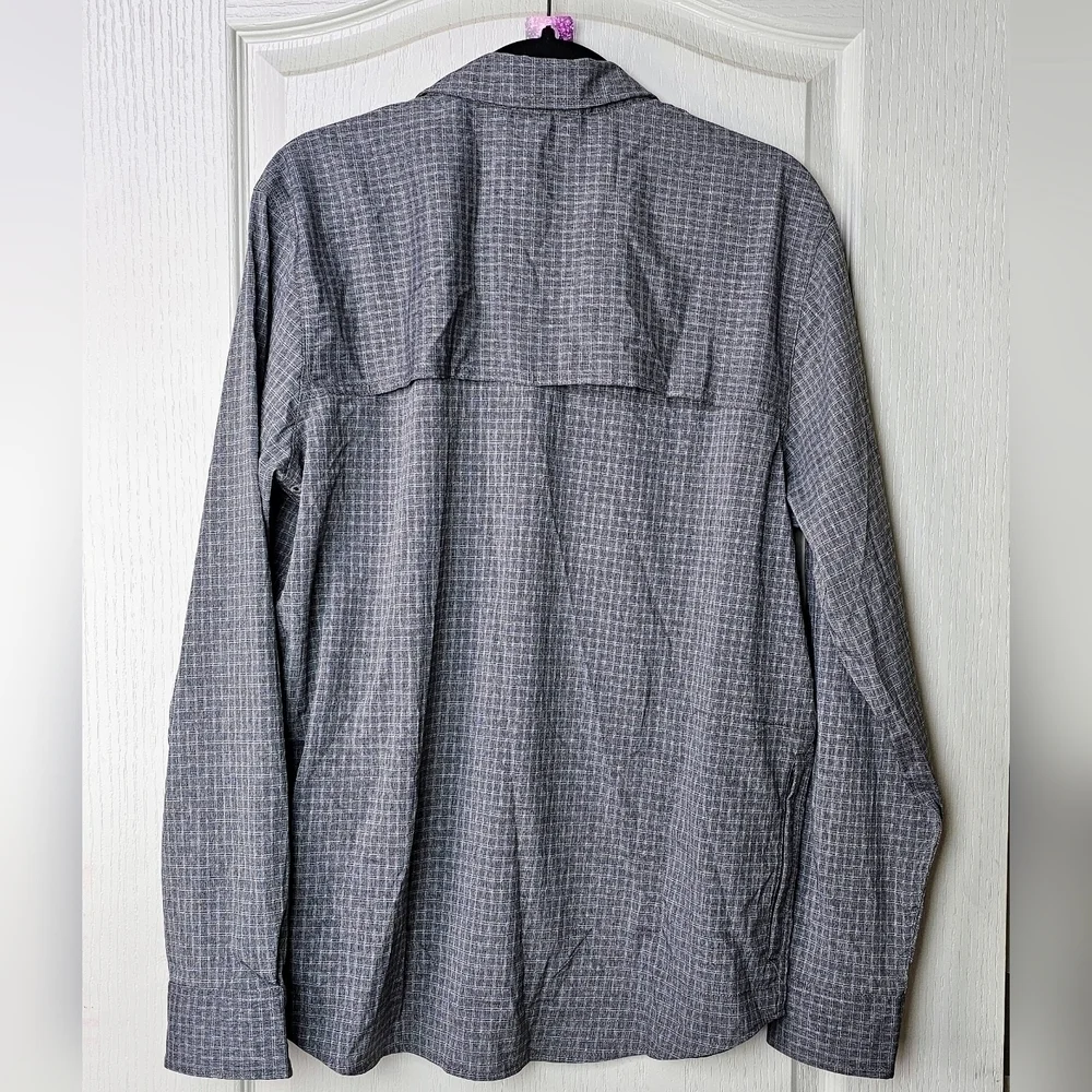 Prana Men's Garvan Long-Sleeve Button-Down Shirt, Charcoal, MED